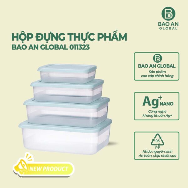 Bộ 4 hộp đựng thực phẩm cao cấp