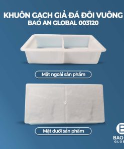 Khuôn gạch giả đá đôi vuông 02