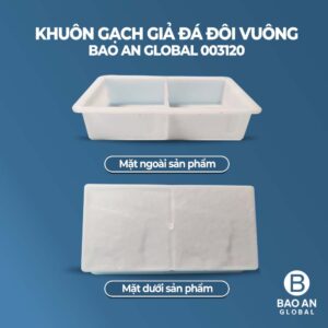 Khuôn gạch giả đá đôi vuông 02