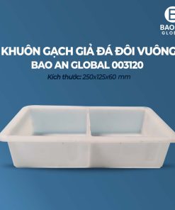 Khuôn gạch giả đá đôi vuông 04