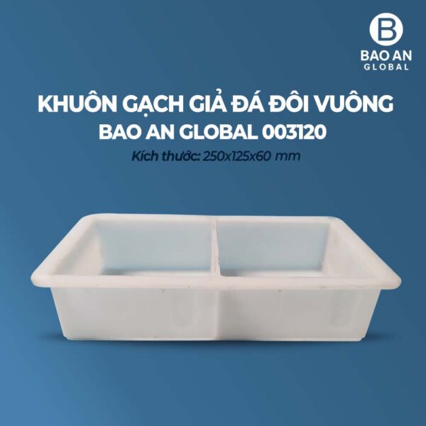 Khuôn gạch giả đá đôi vuông 04