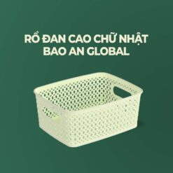 Rổ đan cao hình chữ nhật