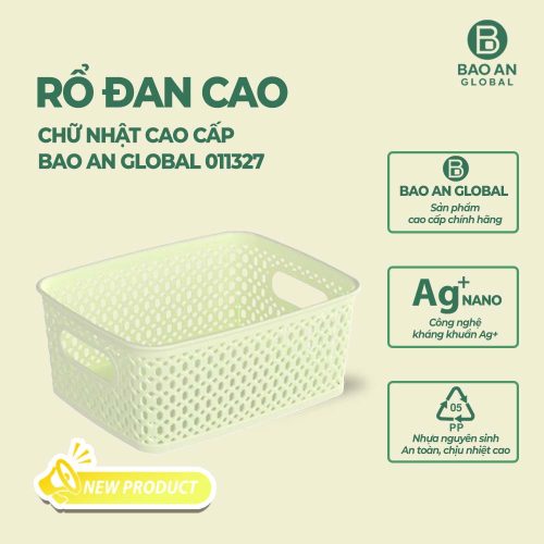 Rổ đan cao đựng đồ chữ nhật cao cấp 3