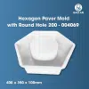 Hexagon paver mold with round hole 200