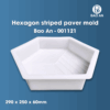 Hexagon striped paver mold 1