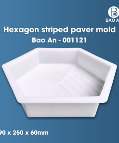 Hexagon striped paver mold 1