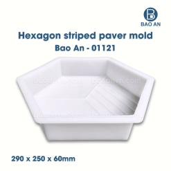 Hexagon striped paver mold 3