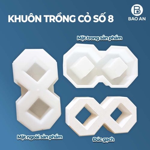Khuôn gạch trồng cỏ số 8 nhám mẫu 3