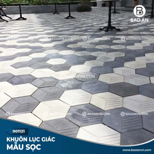 Khuôn gạch lục giác sọc mẫu 4