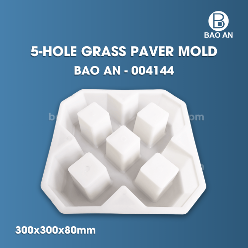 5-hole grass paver mold - code 004144