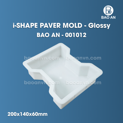 I shape paver mold 6cm glossy 1