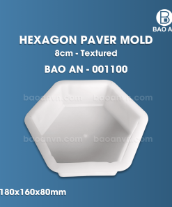 Hexagon paver mold 8cm textured 1