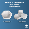 Hexagon paver mold 8cm textured 2
