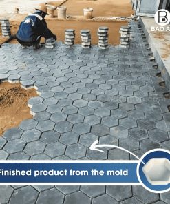 hexagon paver mold textured 1
