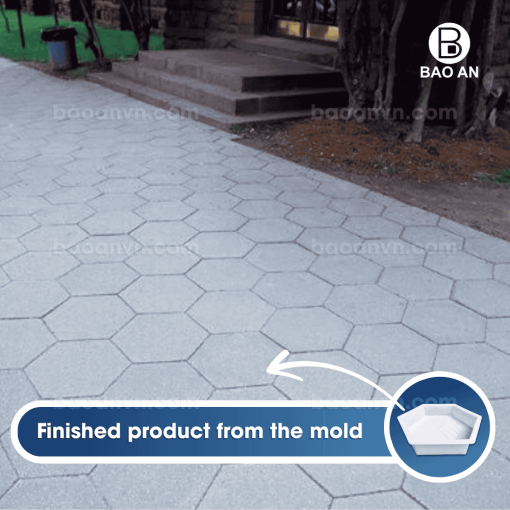 hexagon paver mold textured 2