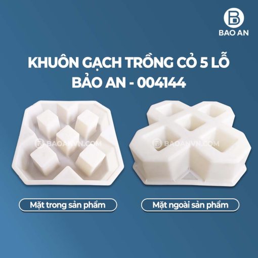 Khuôn gạch trồng cỏ 5 lỗ mẫu 3