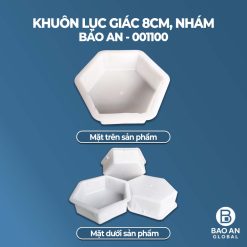 Khuôn gạch lục giác nhám 8cm mẫu 3