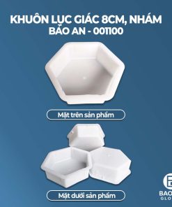 Khuôn gạch lục giác nhám 8cm mẫu 3