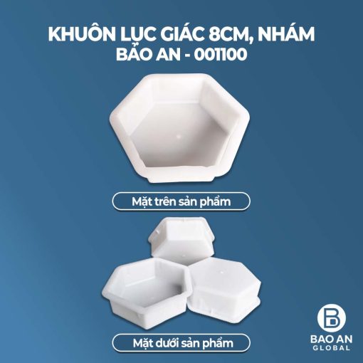 Khuôn gạch lục giác nhám 8cm mẫu 3