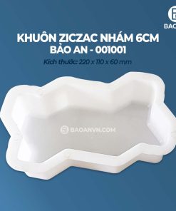 Khuôn gạch ziczac nhám 6cm mẫu 2