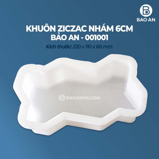 Khuôn gạch ziczac nhám 6cm mẫu 2