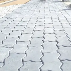 Gạch bê tông giả đá vỉa hè hình ziczac (con sâu)