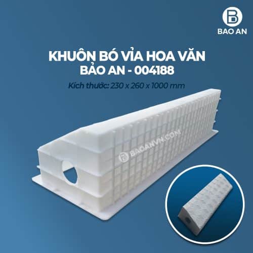 Khuôn bó vỉa hoa văn 23 x 26 x100 - Bảo An 004188
