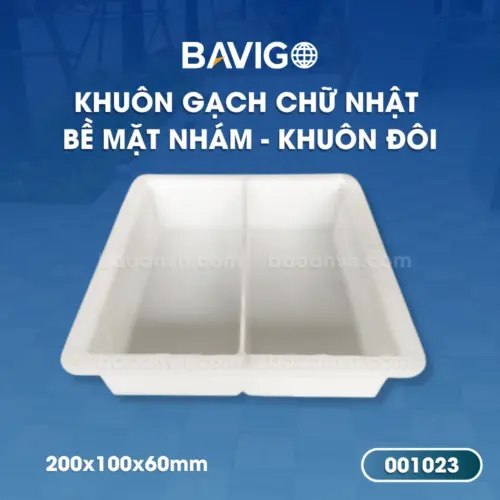 Khuôn gạch chữ nhật nhám khuôn đôi 001023 01