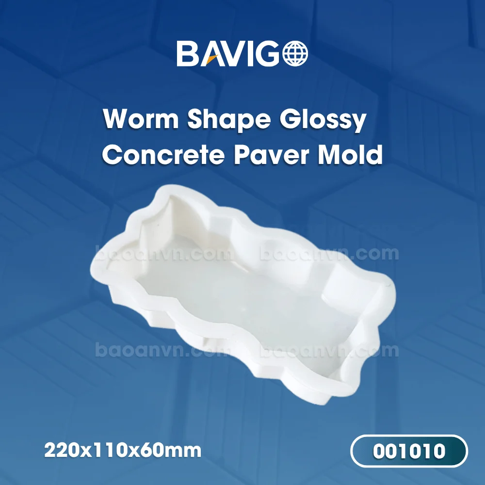 Worm shape glossy concrete paver mold 01