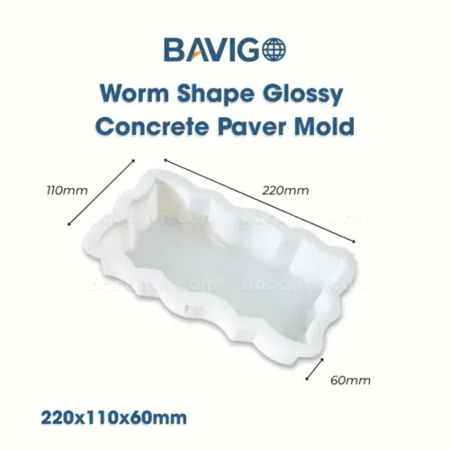 Worm shape glossy concrete paver mold 02