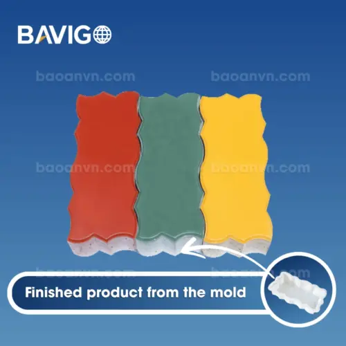 Worm shape glossy concrete paver mold 03