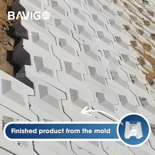 i-shaped concrete paver mold for slope protection 004067 03