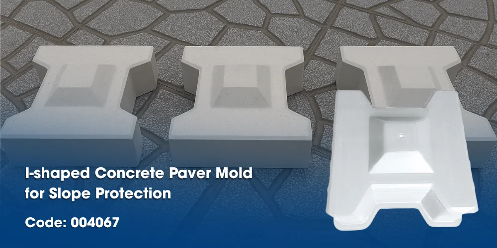 i-shaped concrete paver mold for slope protection 004067 05