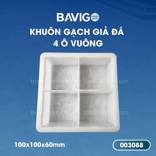 Khuôn gạch giả đá 4 ô vuông 003088 01