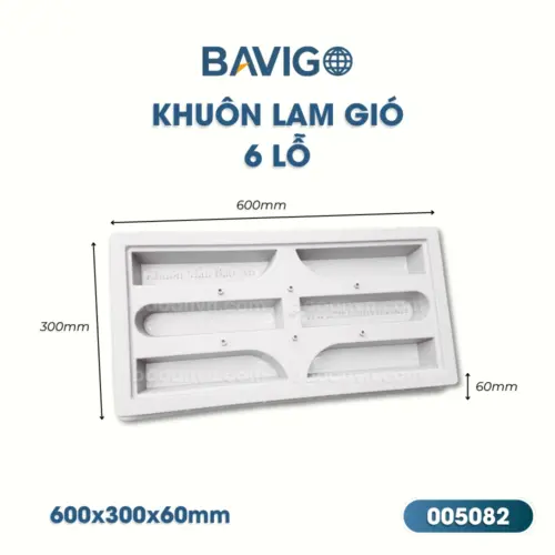 Khuôn gạch lam gió 6 lỗ 005082 02