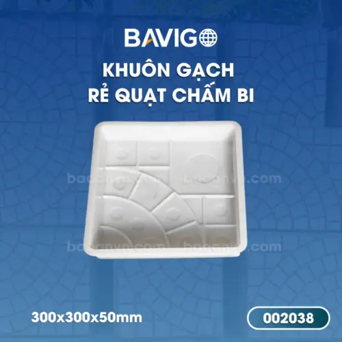 Khuôn gạch rẻ quạt chấm bi 002038 01