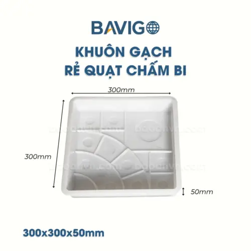 Khuôn gạch rẻ quạt chấm bi 002038 01