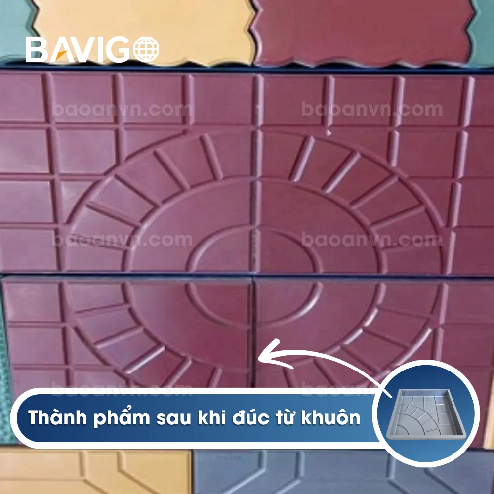 Khuôn gạch Terrazzo rẻ quạt 3 vòng 002033 04