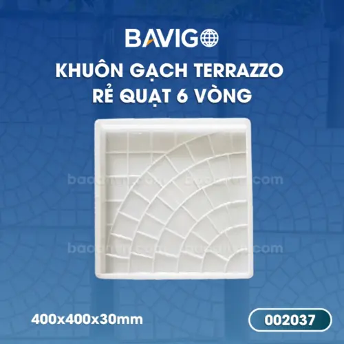 Khuôn gạch terrazzo rẻ quạt 6 vòng 002037 01