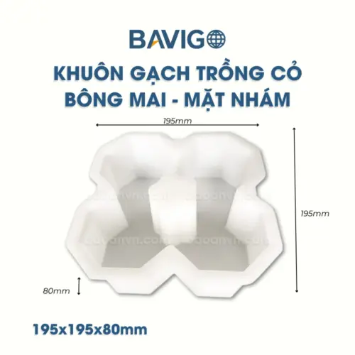 Khuôn gạch trồng cỏ bông mai mặt nhám 004062 02