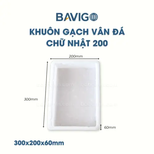 Khuôn gạch vân đá chữ nhật 200 003050 03