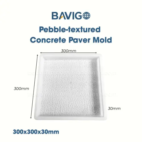 Pebble-textured concrete paver mold 02