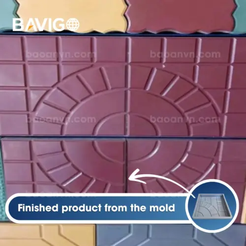 Terrazzo fan-shaped concrete paver mold 002033 04