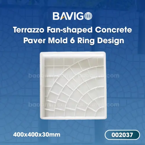 Terrazzo fan-shaped concrete paver mold 002037 01